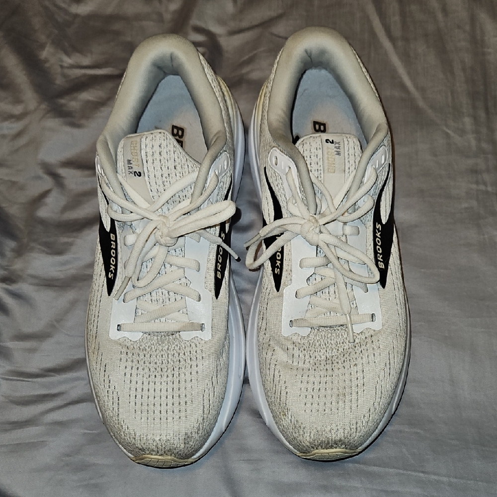 Brooks Cream and Black Athletic Shoes